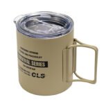 304 Stainless Steel Double Wall 320ml Outdoor Water Cup with Folding Handle - 图片 2