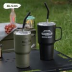 600ML Double Wall Insulated Coffee Cup for Outdoor & Car Use