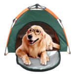 Automatic pop up pet tent