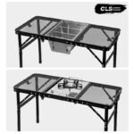Foldable Height Adjustable Camping IGT Mesh Table for BBQ & Road Trip - 图片 4