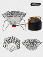 Detachable Foldable Card‑Style Camping Stove Wind Shield