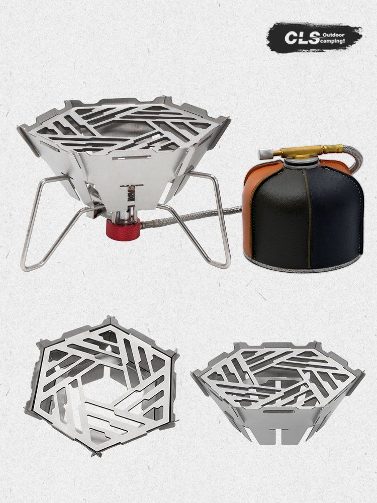 O1CN010rnokW2LuvrJN3qqT_1695479753-0-cib.jpg Detachable Foldable Card‑Style Camping Stove Wind Shield - 图片 1