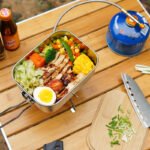 304 Stainless Steel Lunch Box with Bamboo Cutting Board Lid - 图片 3