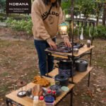 Portable Foldable Splicing Camping Table, Outdoor Self-Driving Kitchen Storage Rack BBQ Picnic Desk - 图片 3