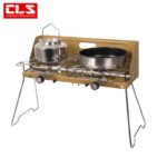 CLS Foldable Dual‑Burner Camping Gas Stove