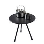 Outdoor Portable Round Small Table, Mini Coffee Table for Self‑Driving & Picnic