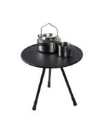Outdoor Portable Round Small Table, Mini Coffee Table for Self‑Driving & Picnic