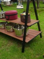 Aluminum Double‑Tier Camping Storage Shelf - 图片 3