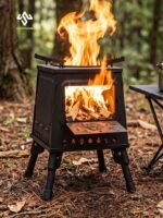 Portable Folding Square Wood‑Burning Camping Stove - 图片 2