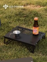 Portable Pocket Mini Aluminum Plate Camping Table for Single Person - 图片 2