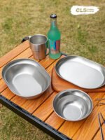 CLS 10‑Pcs 304 Stainless Steel Camping Dinnerware Set - 图片 3