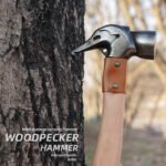 Outdoor Camping Stainless Steel Woodpecker Hammer with Brass Head - 图片 3