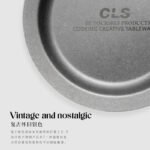 304 Stainless Steel Plate, Retro‑Style Sensory Camping Dinner Dish - 图片 2