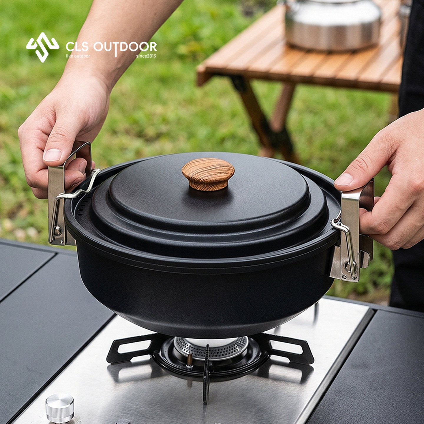 O1CN01HjxcAvq0kvF2vH2e_1695479753-0-cib.jpg CLS Portable Non-Stick Micro Pressure Camping Hanging Pot 1.6L - 图片 1