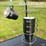 CLS 4Pcs Double Wall 304 Stainless Steel Camping Cups Set