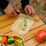 304 Stainless Steel Lunch Box with Bamboo Cutting Board Lid - 图片 2