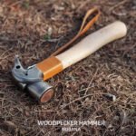 Outdoor Camping Stainless Steel Woodpecker Hammer with Brass Head - 图片 2