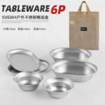 CLS 10‑Pcs 304 Stainless Steel Camping Dinnerware Set - 图片 6