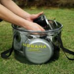NOBANA新款户外折叠水桶露营自驾游便携烧烤洗菜洗碗桶伸缩钓鱼桶