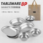 CLS 10‑Pcs 304 Stainless Steel Camping Dinnerware Set - 图片 4