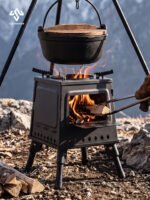 Portable Folding Square Wood‑Burning Camping Stove - 图片 3