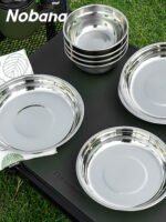 14-Piece 304 Stainless Steel Camping Cookware Set - 图片 3