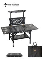 IGT Extension Table, Folding Multi‑Function Camping Picnic BBQ Table