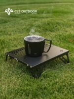 Portable Pocket Mini Aluminum Plate Camping Table for Single Person - 图片 3