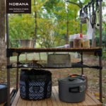 Portable Foldable Splicing Camping Table, Outdoor Self-Driving Kitchen Storage Rack BBQ Picnic Desk - 图片 2