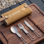 CLS 4‑Pcs Pure Titanium Camping Cutlery Set