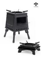 Portable Folding Square Wood‑Burning Camping Stove