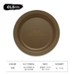 304 Stainless Steel Plate, Retro‑Style Sensory Camping Dinner Dish - 图片 8