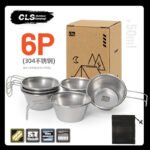 Portable Camping 50ml Small Tea Liquor Mugs 6 Pack