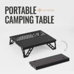 Portable Pocket Mini Aluminum Plate Camping Table for Single Person